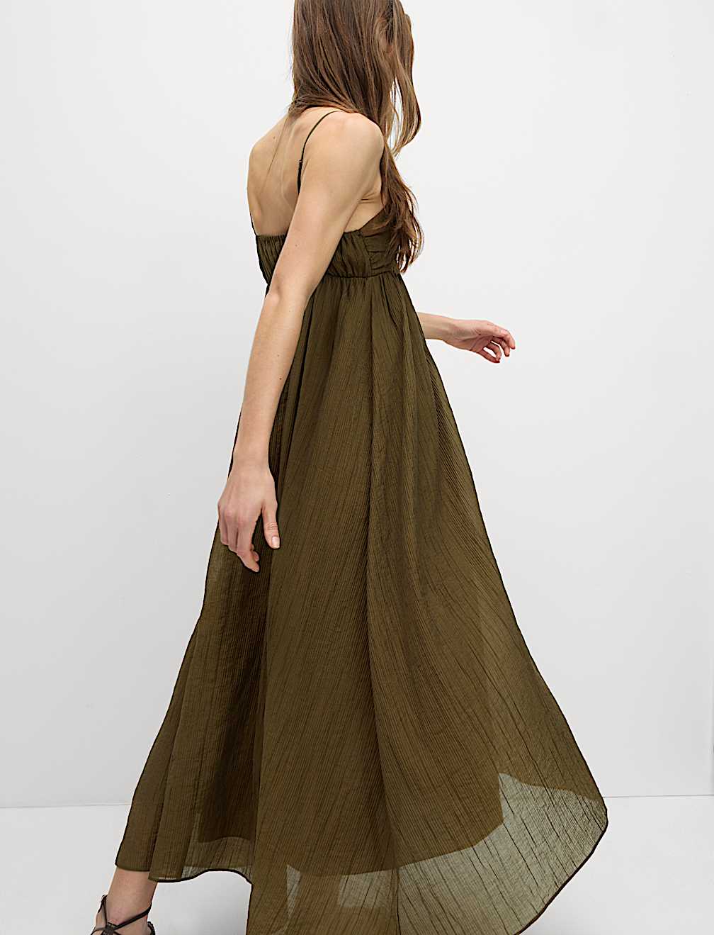 Lyocell Rich Textured Midaxi Cami Dress