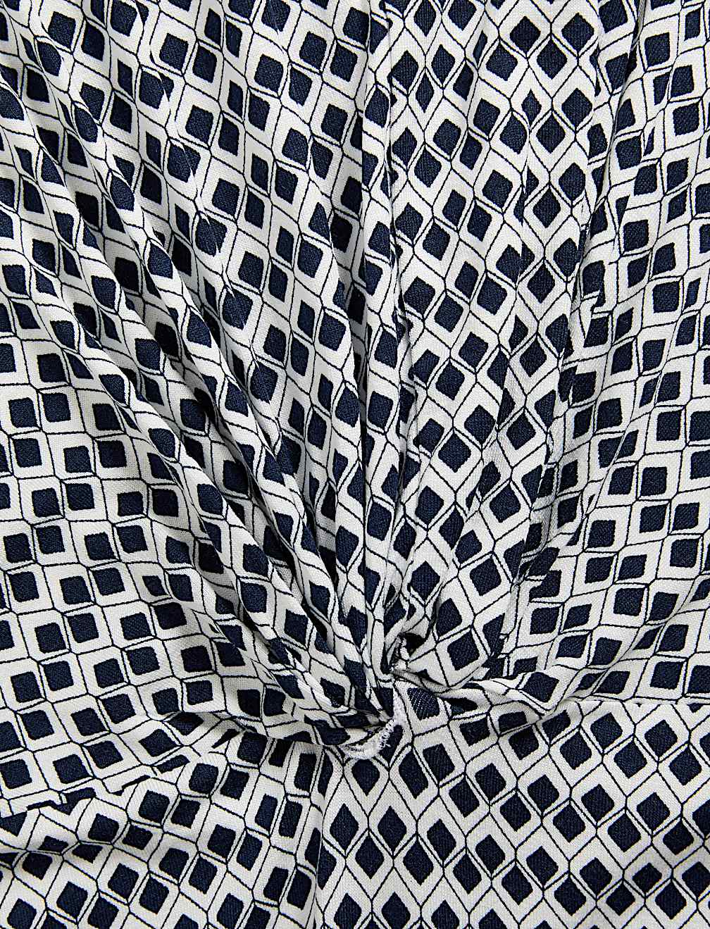 Jersey Round Neck Twist Front Midi Column Dress