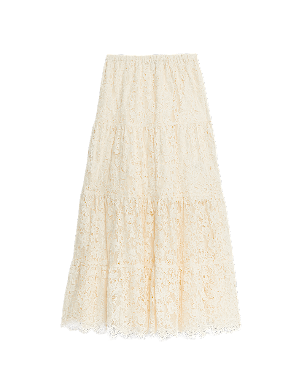 Lace Maxi Tiered Skirt