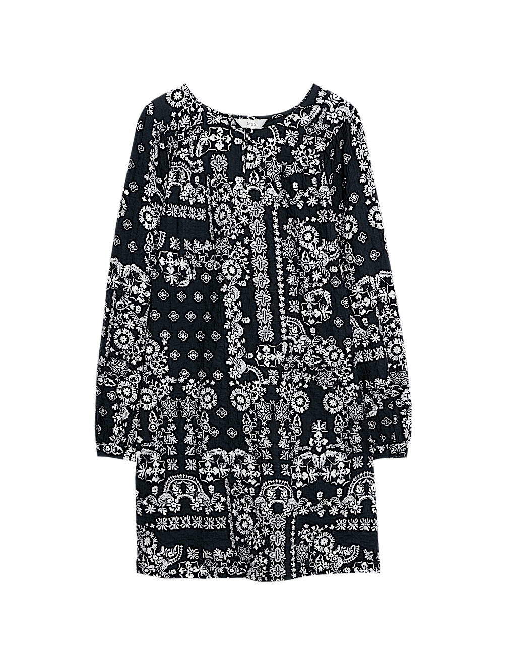Cotton Rich Printed Mini Swing Dress