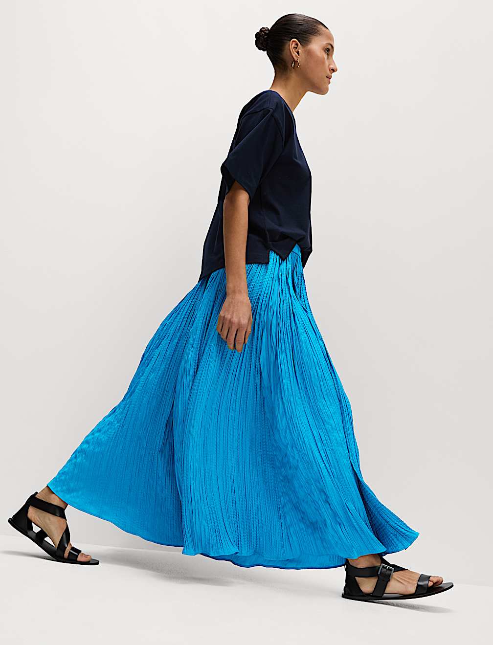 Pleated Maxi Skirt
