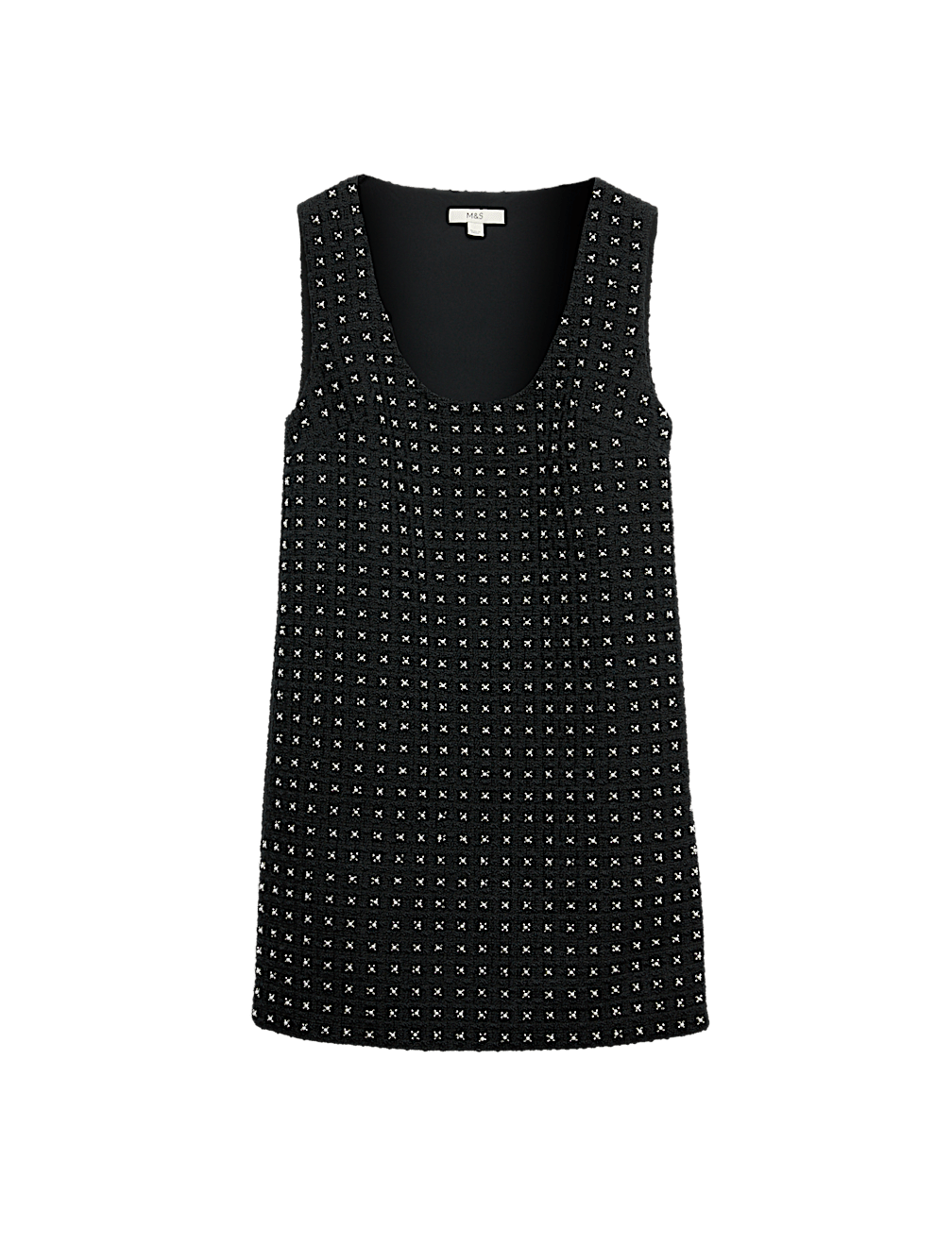 Embellished Mini Shift Dress