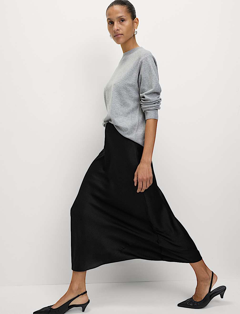Satin Midaxi Slip Skirt