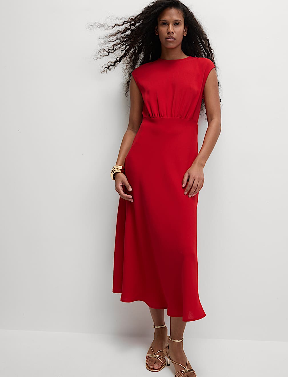 Midaxi Waisted Dress