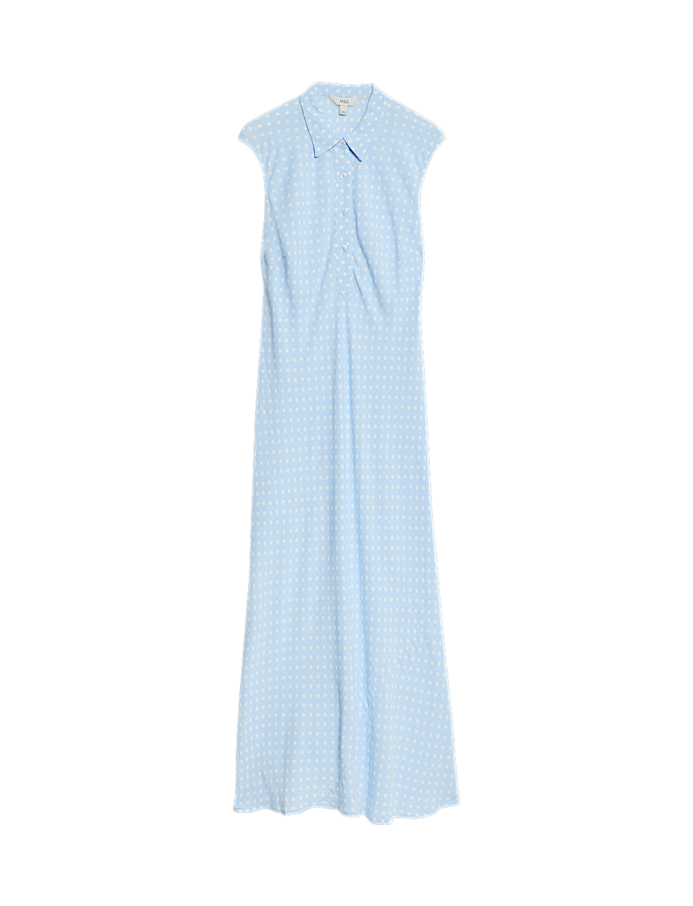 Polka Dot Maxi Shirt Dress