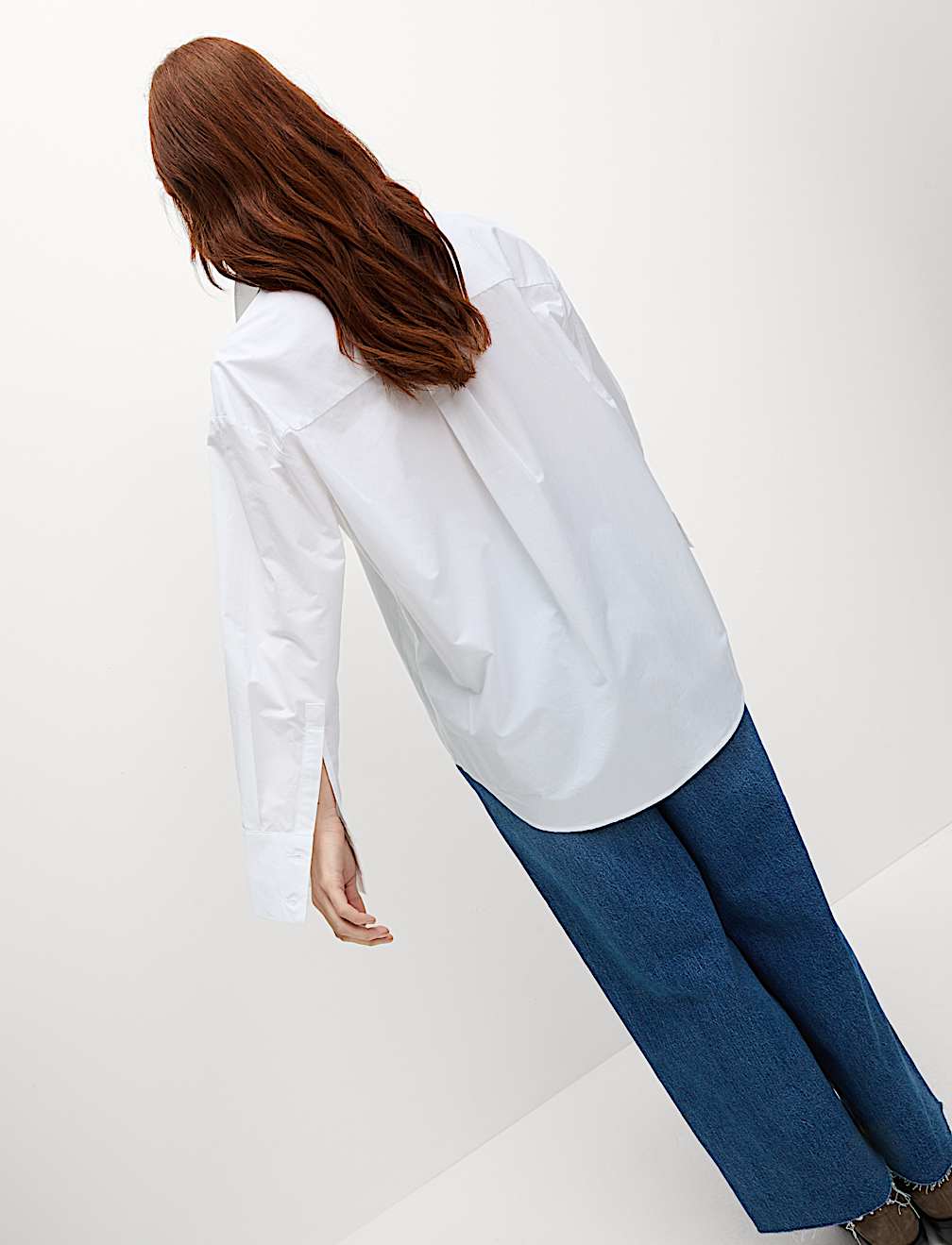 Pure Cotton Broderie Collared Shirt