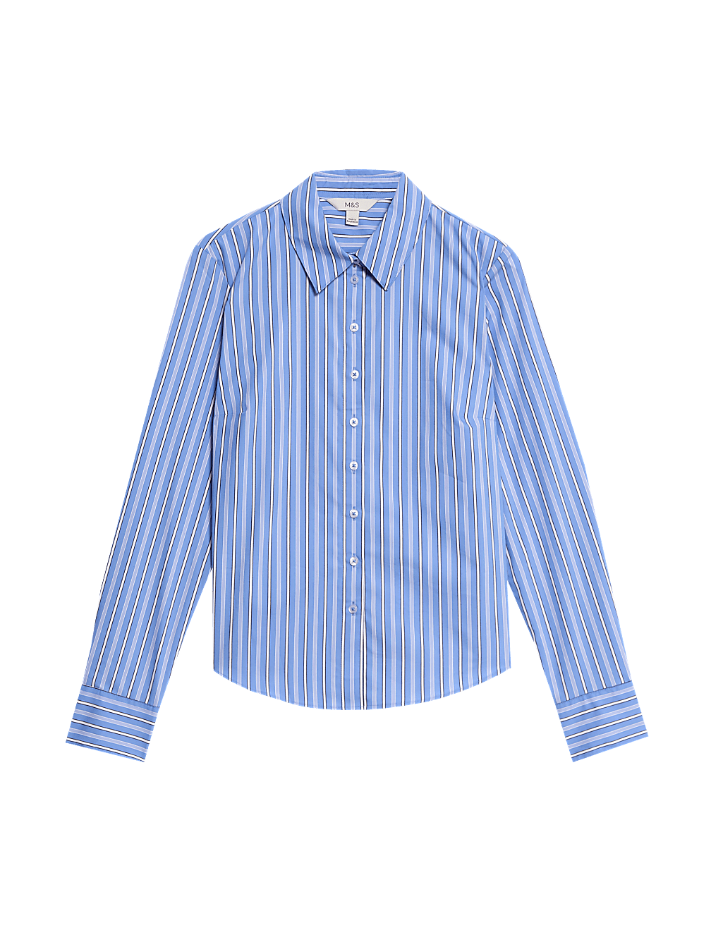 Cotton Rich Striped Fitted Shirt
