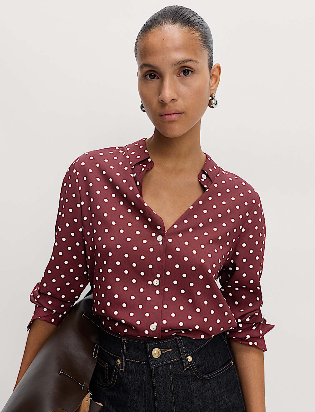 Printed Collared Button Through Shirt