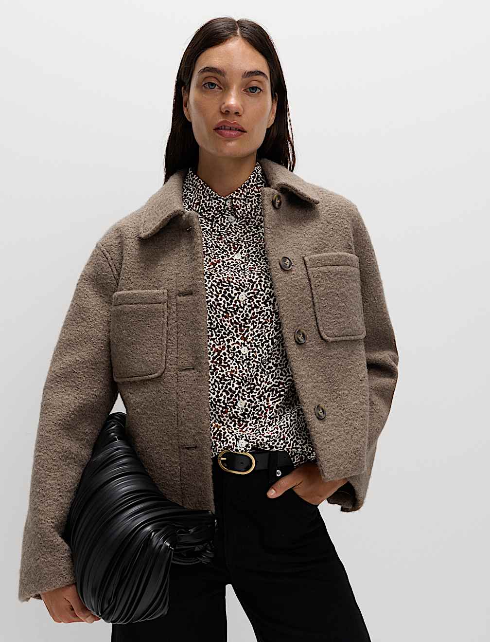 Printed Collared Button Through Shirt