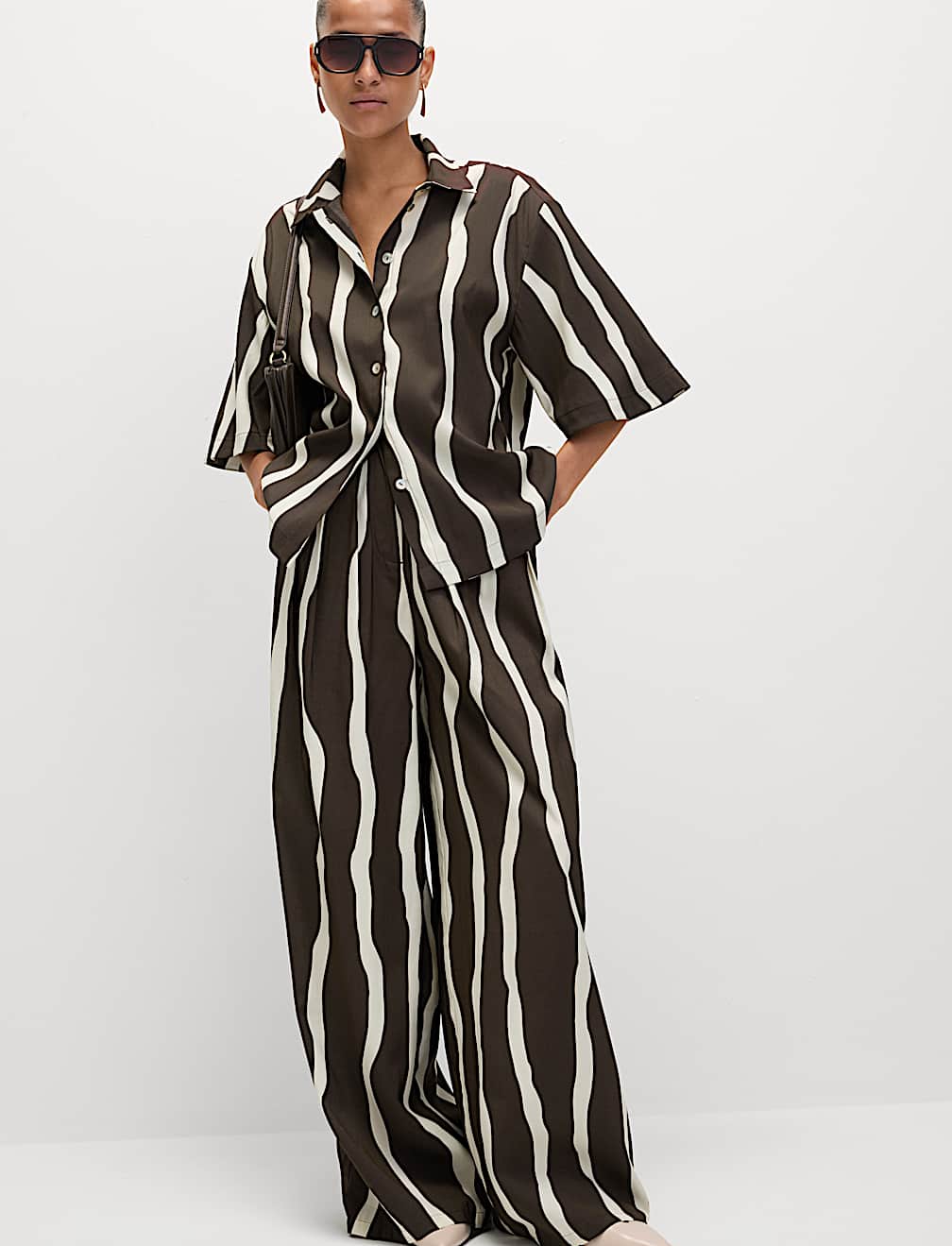 Printed Collared Oversized Resort Shirt