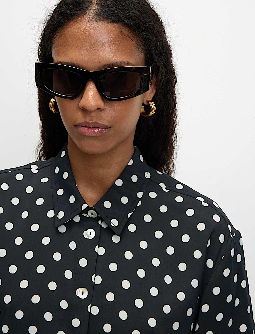 Printed Collared Oversized Resort Shirt
