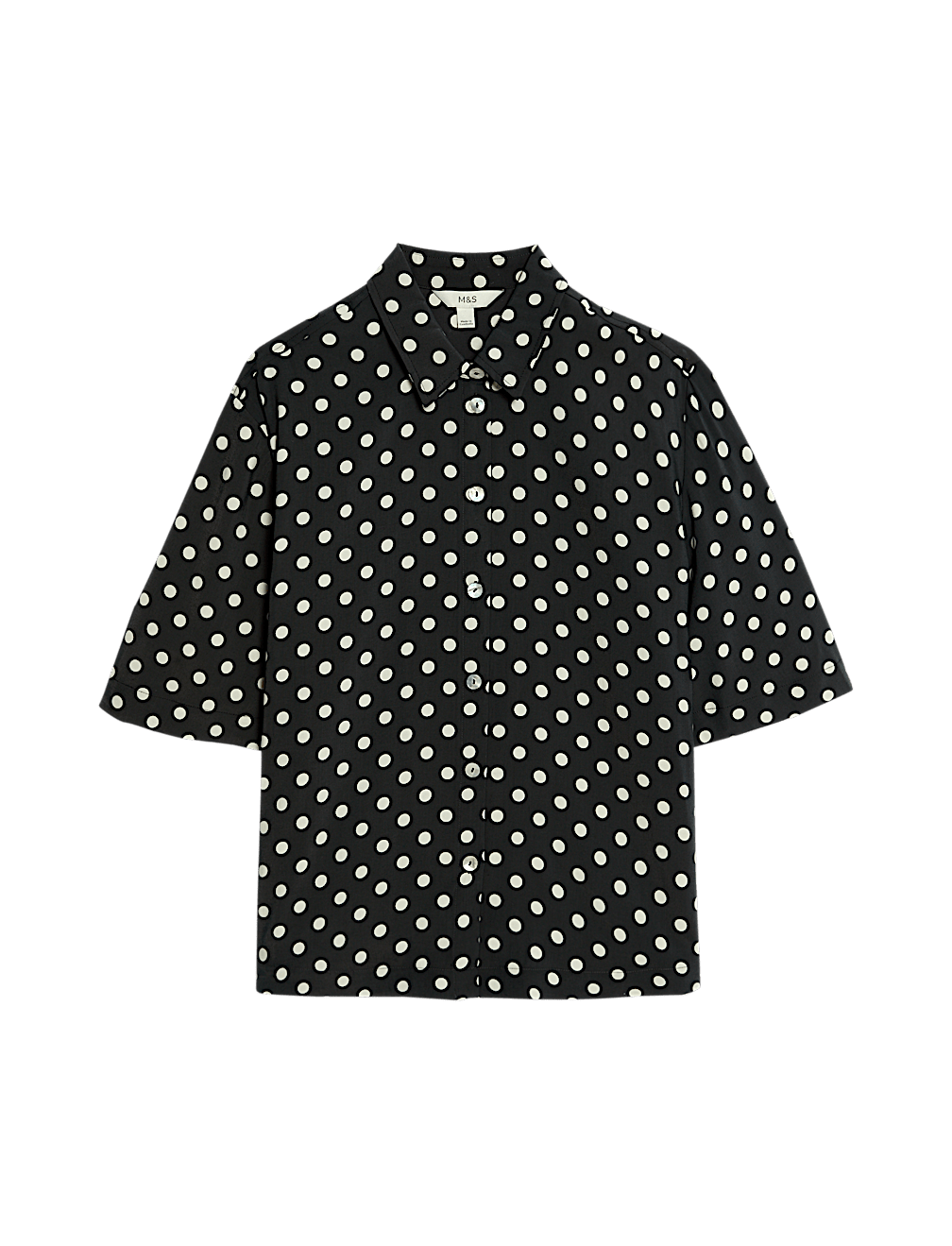 Printed Collared Oversized Resort Shirt