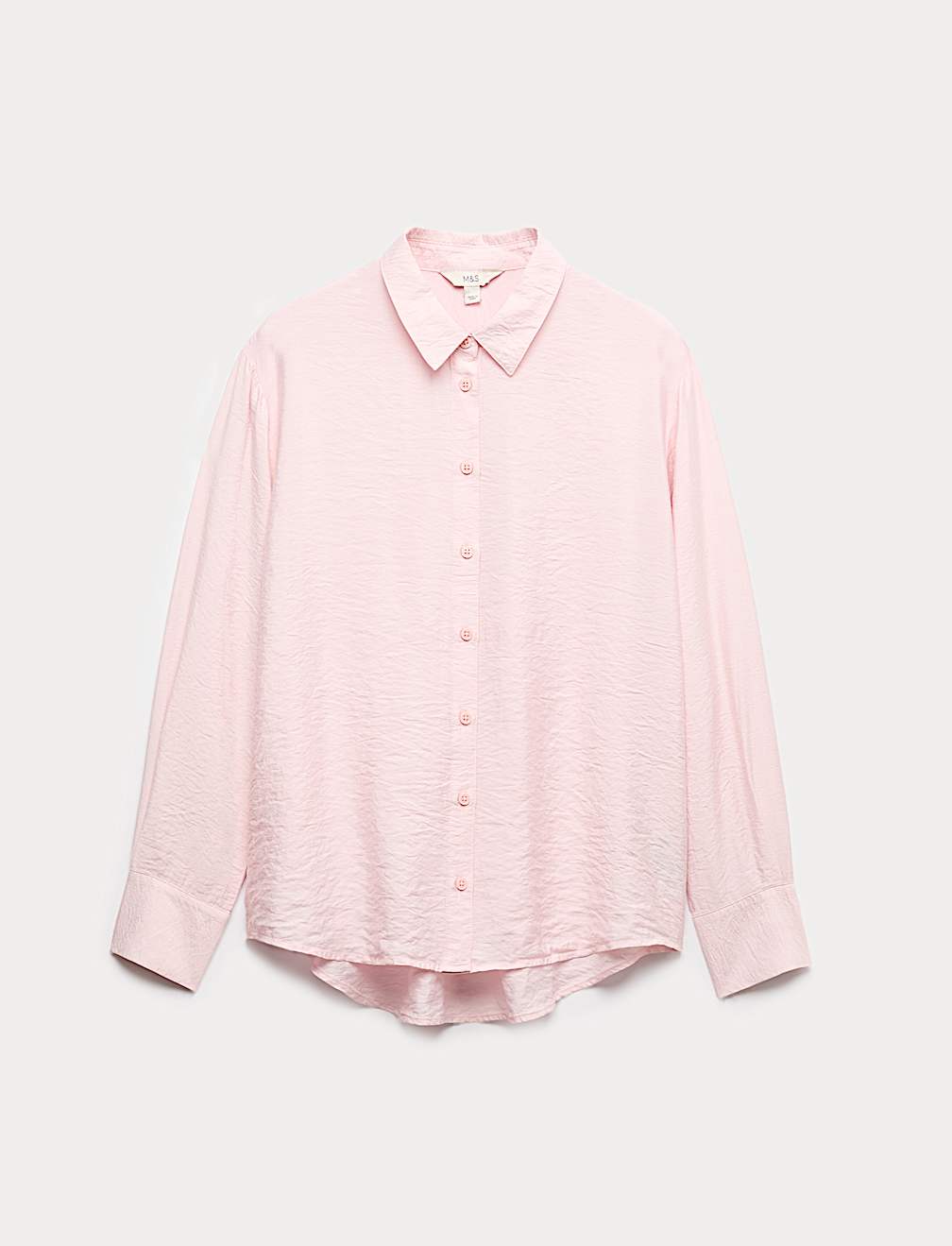 Textured Collared Button Through Shirt