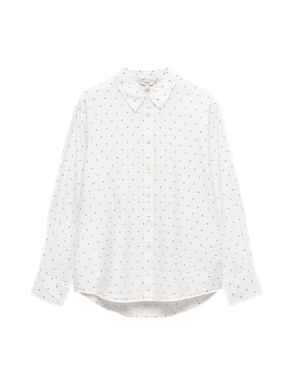 Textured Collared Button Through Shirt