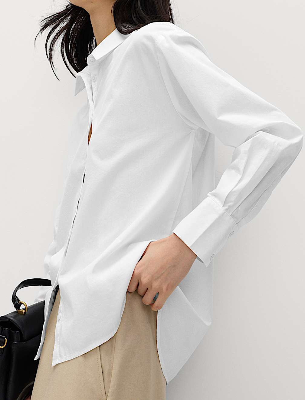 Pure Cotton Collared Button Through Shirt