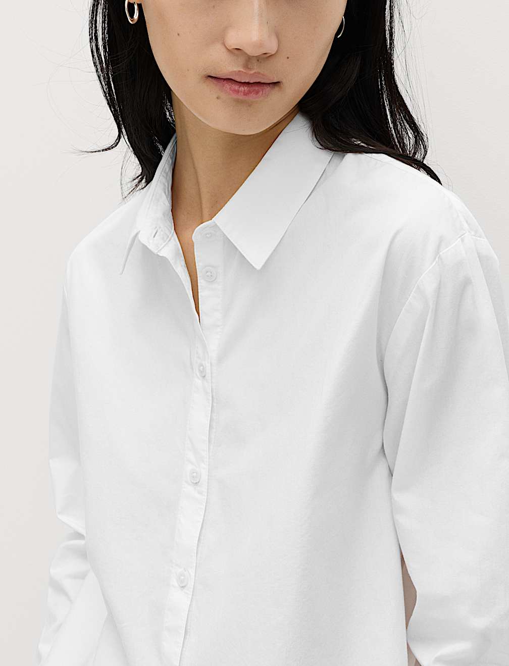 Pure Cotton Collared Button Through Shirt