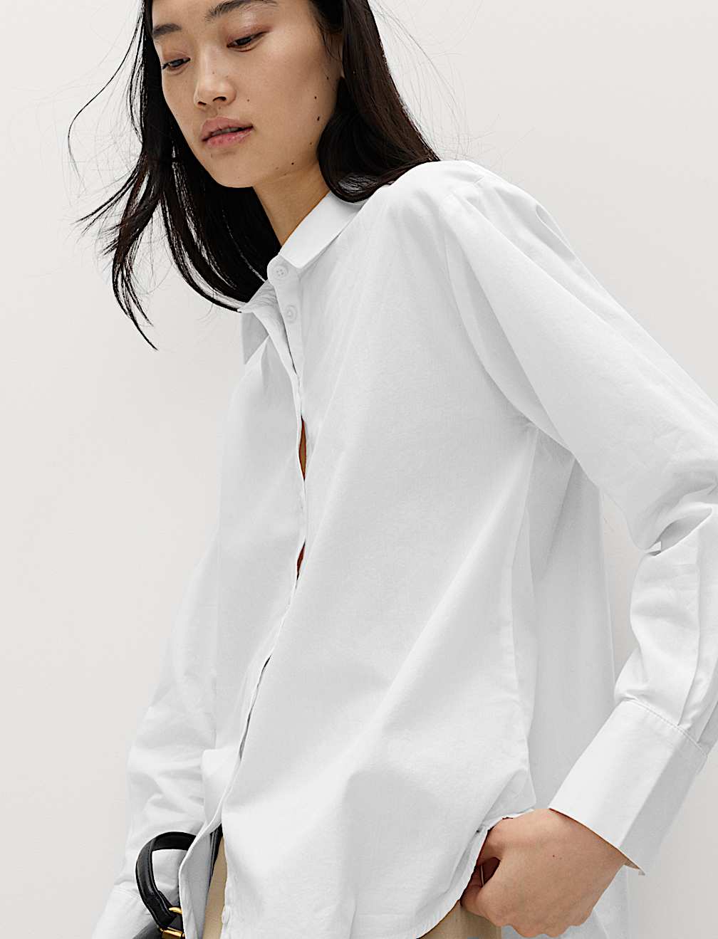 Pure Cotton Collared Button Through Shirt