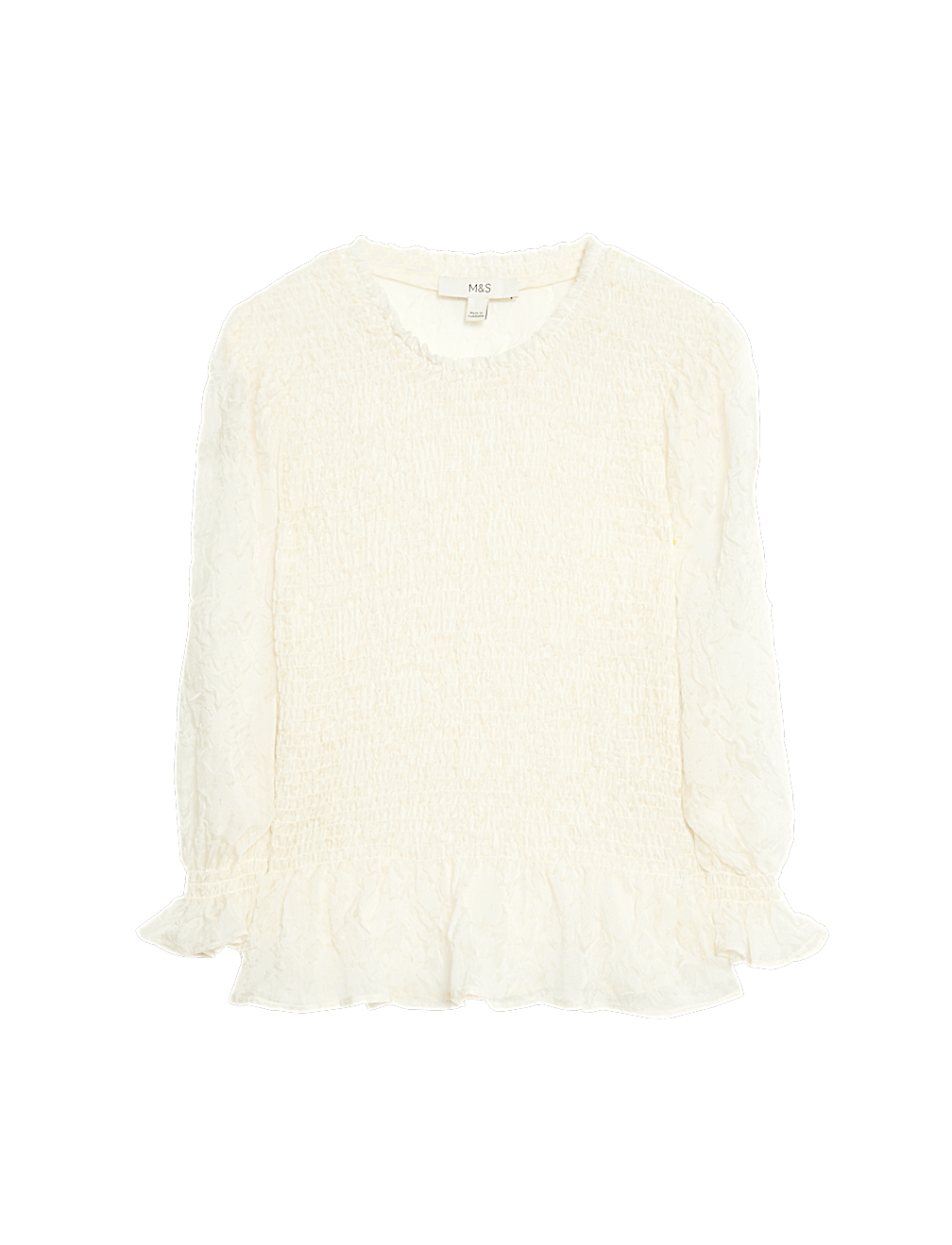 Shirred Frill Detail Top