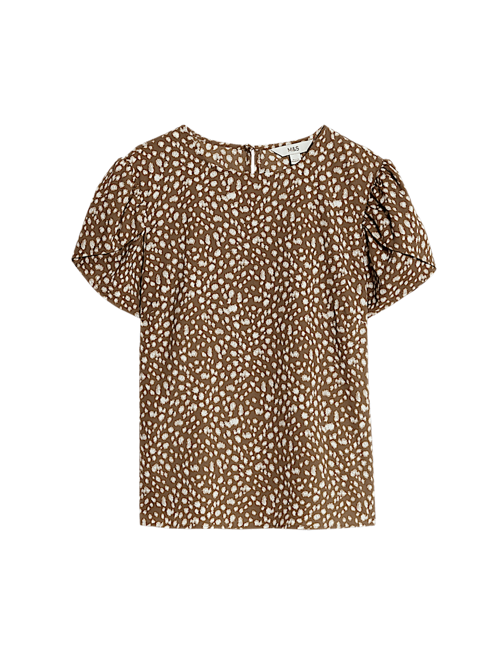 Printed Puff Sleeve Top