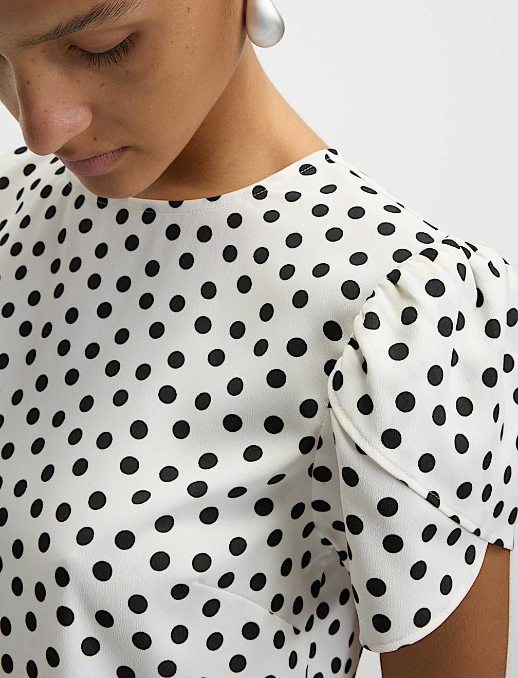 Printed Puff Sleeve Top
