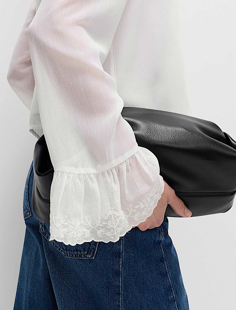 Broderie Frill Detail Blouse