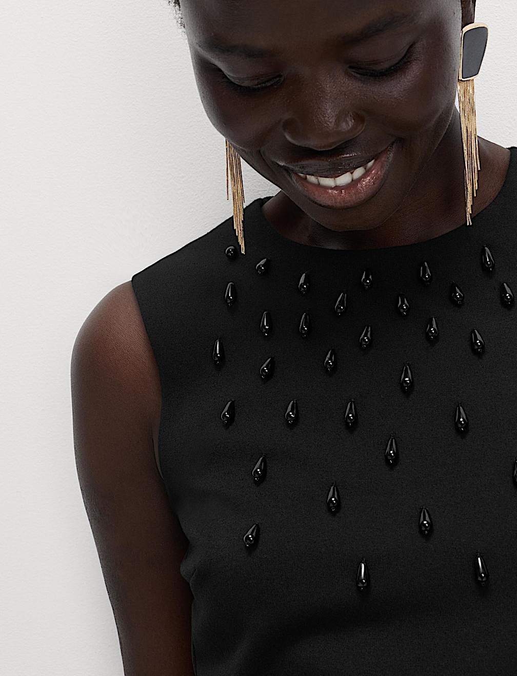 Embellished Fitted Peplum Top