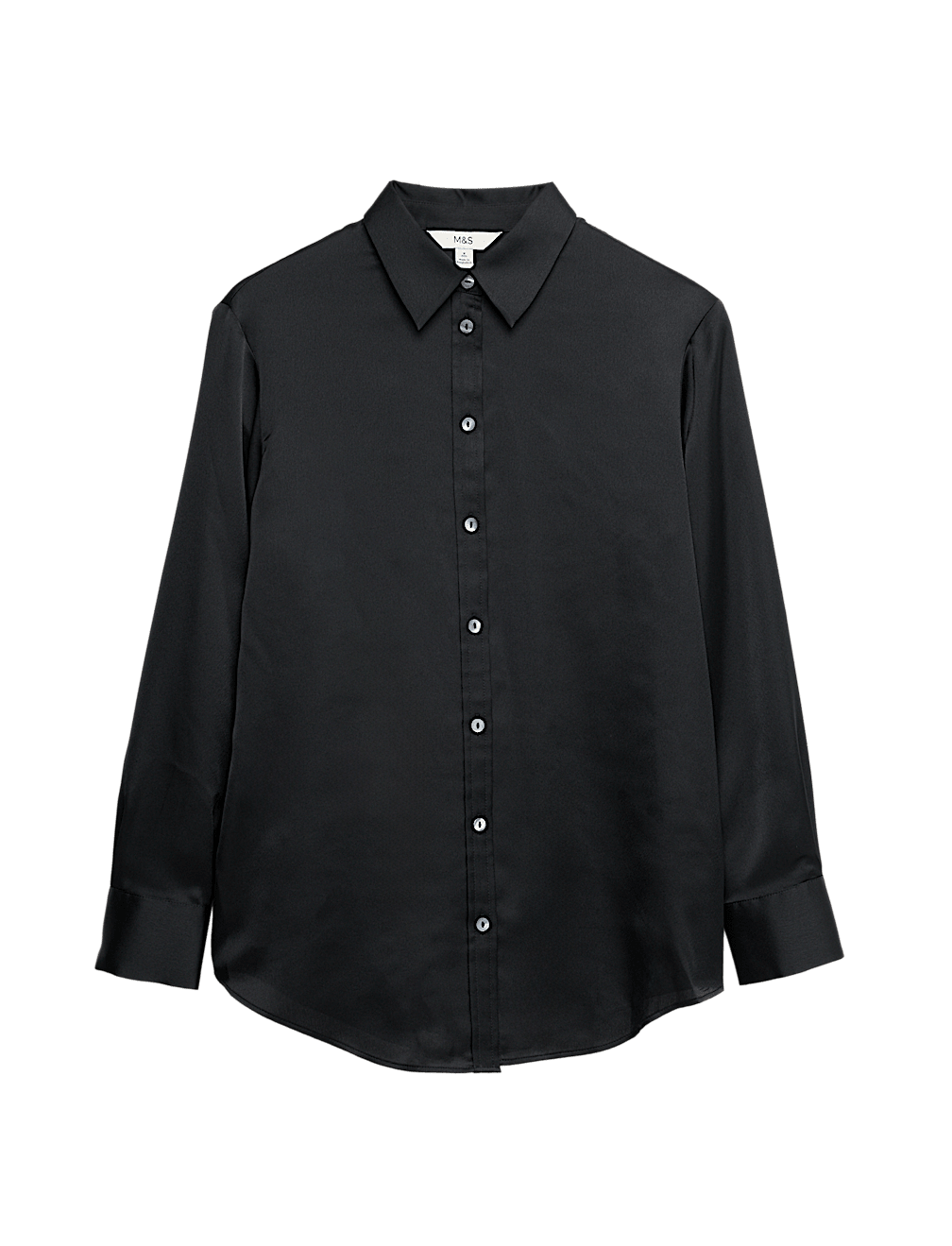 Satin Collared Button Through Shirt