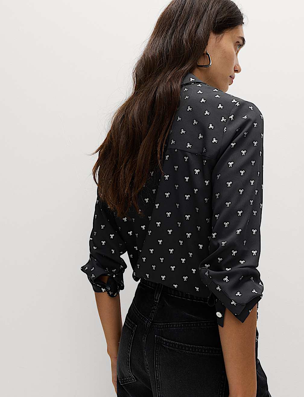 Foil Print Collared Shirt