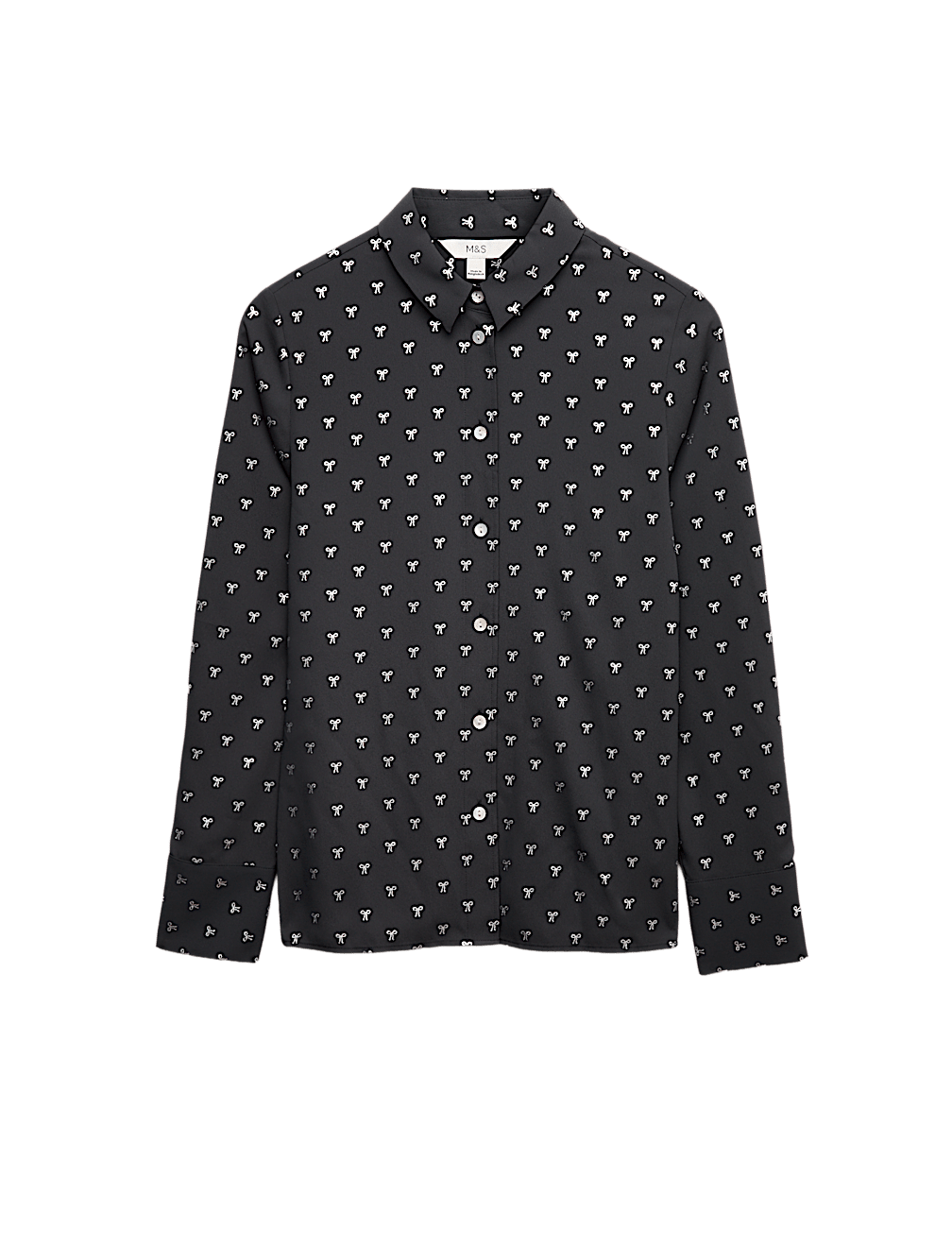 Foil Print Collared Shirt