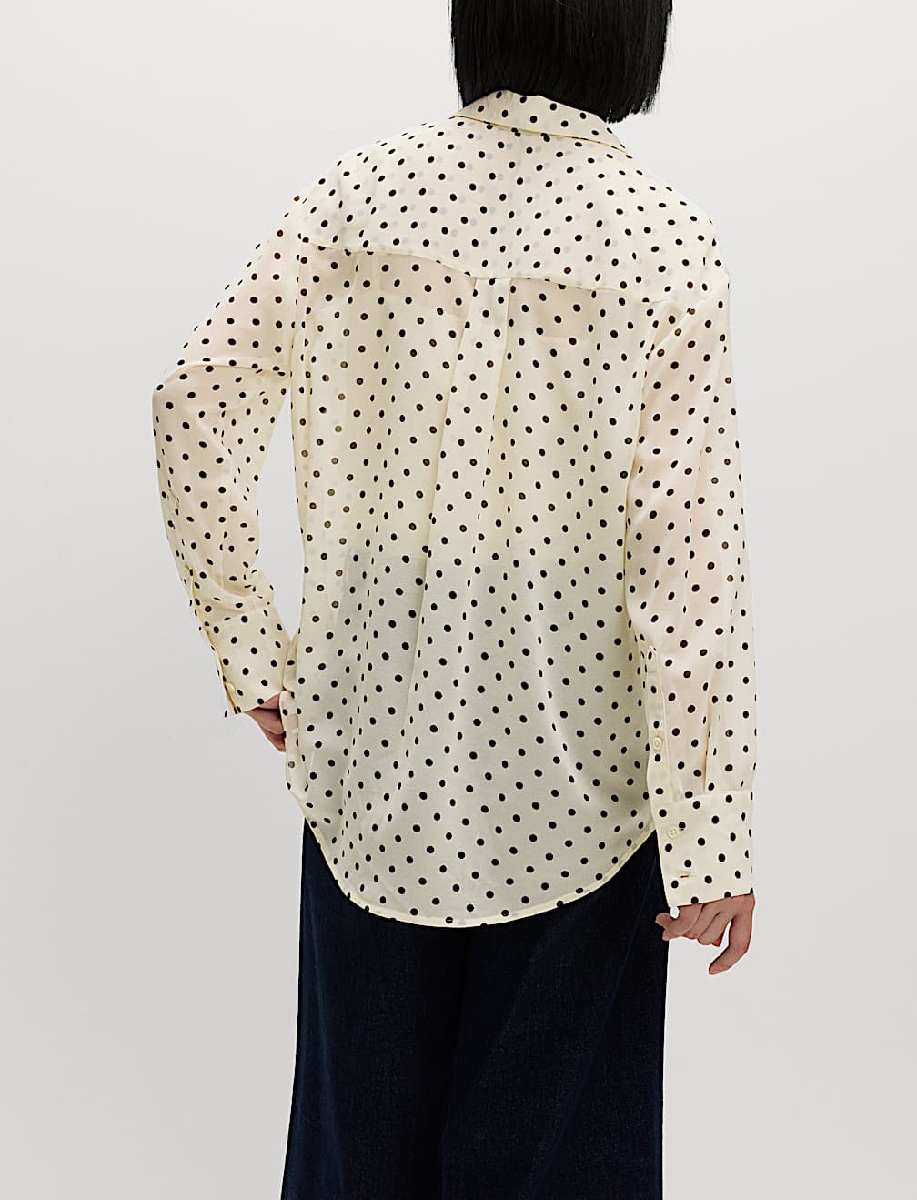 Polka Dot Embellished Button Detail Shirt