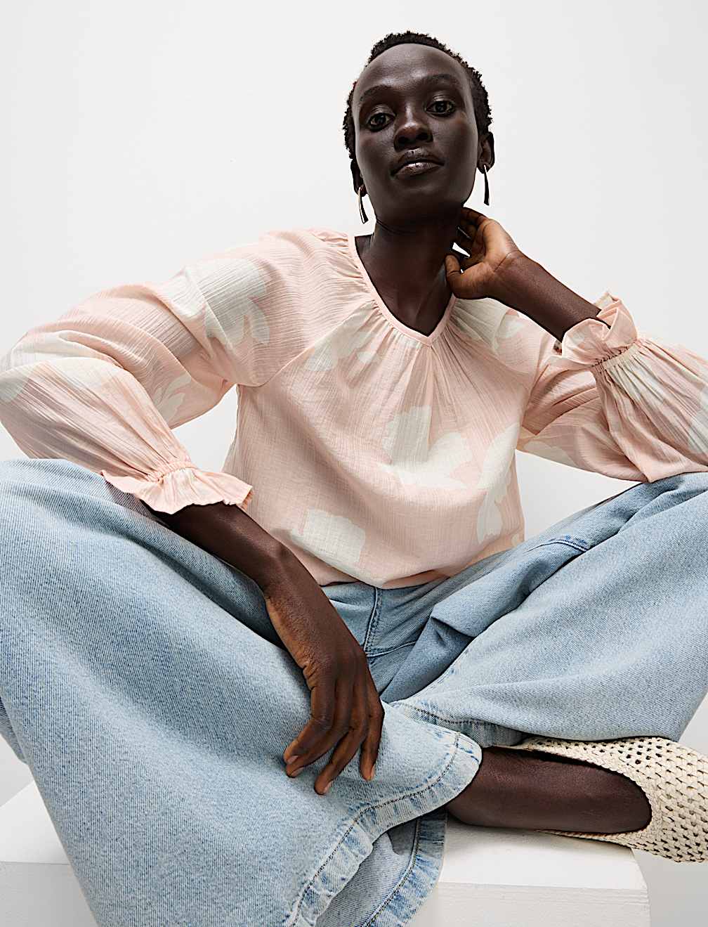 Lyocell Rich Printed Blouse