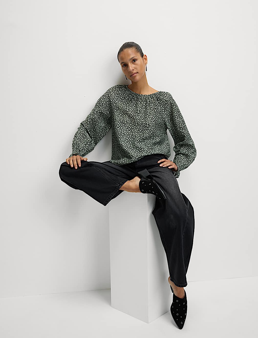 Lyocell Rich Printed Blouse