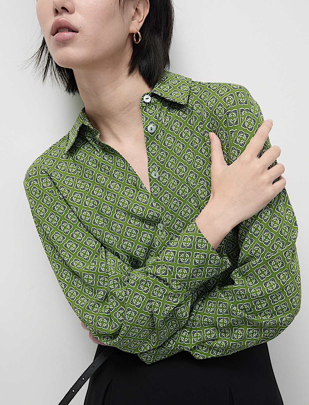 Printed Collared Shirt