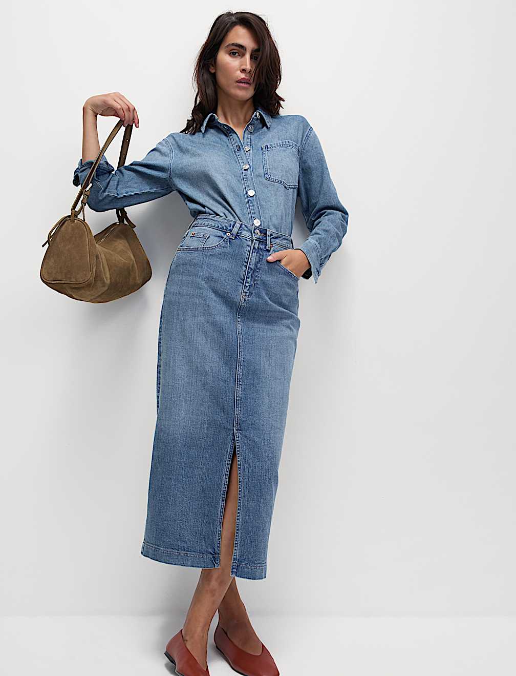 Denim Collared Shirt