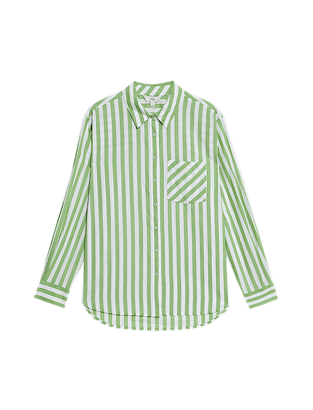 Pure Cotton Striped Collared Shirt