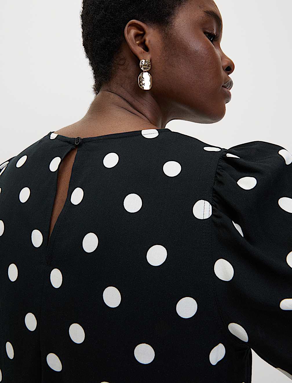 Printed Puff Sleeve Blouse