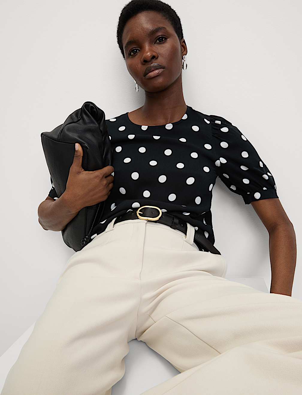 Printed Puff Sleeve Blouse