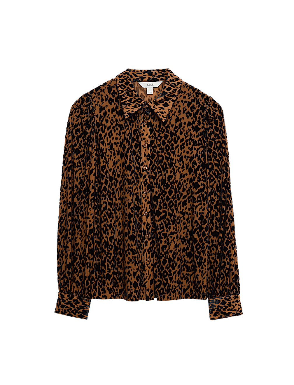 Animal Print Collared Shirt