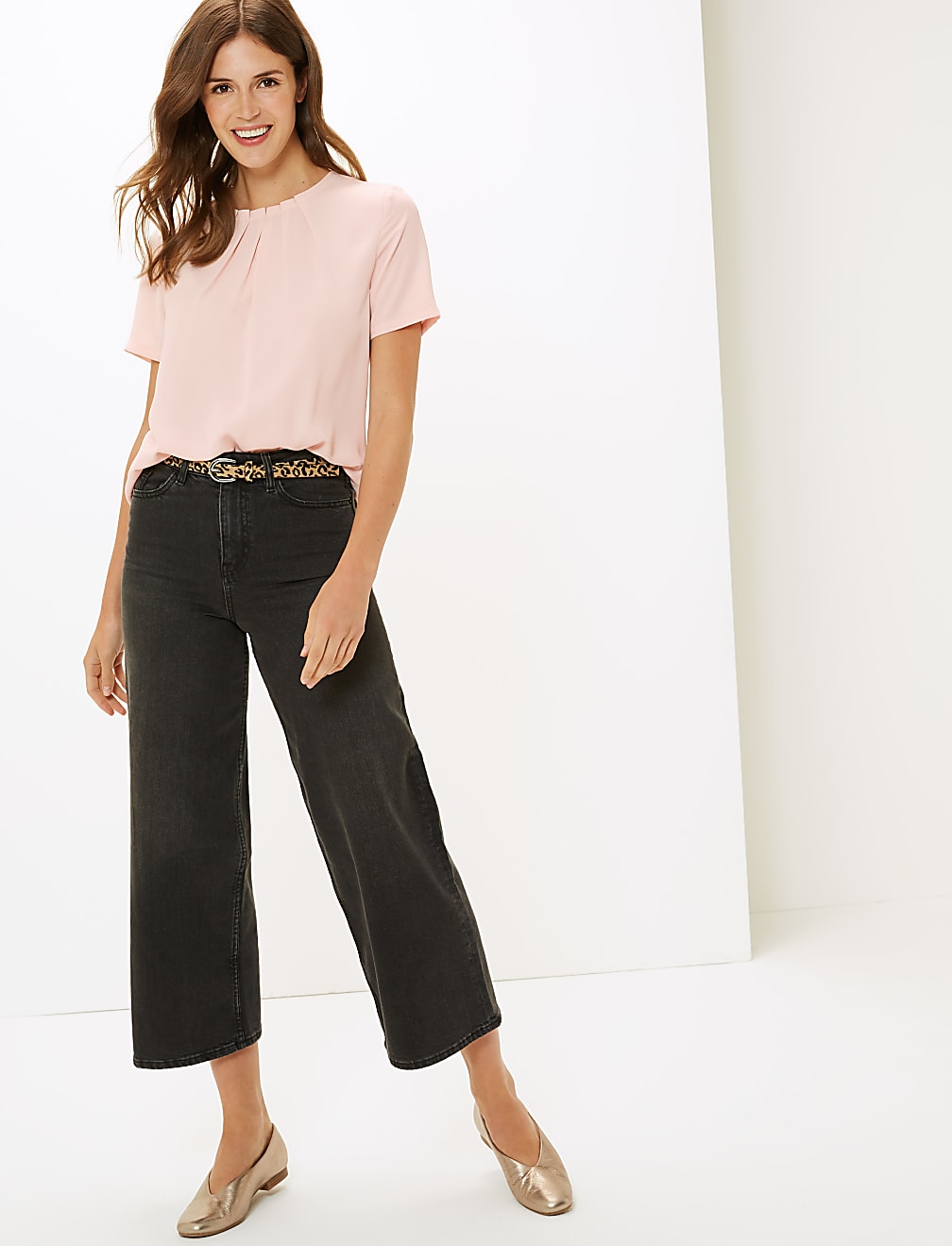 Round Neck Short Sleeve Shell Top
