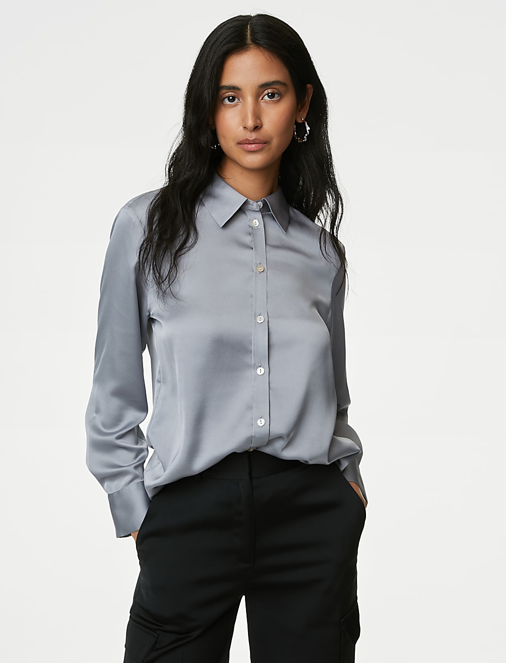 Satin Collared Shirt