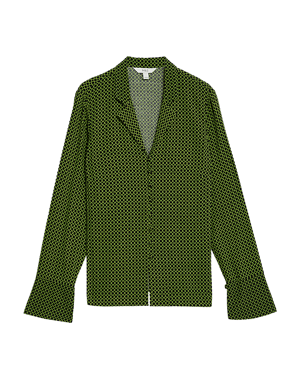 Printed Lapel Collar Shirt