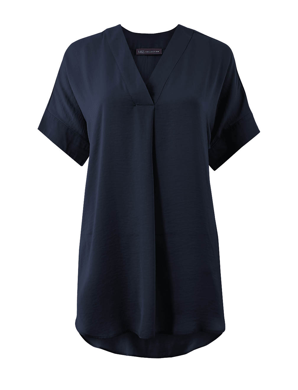 V-Neck Longline Short Sleeve Tunic