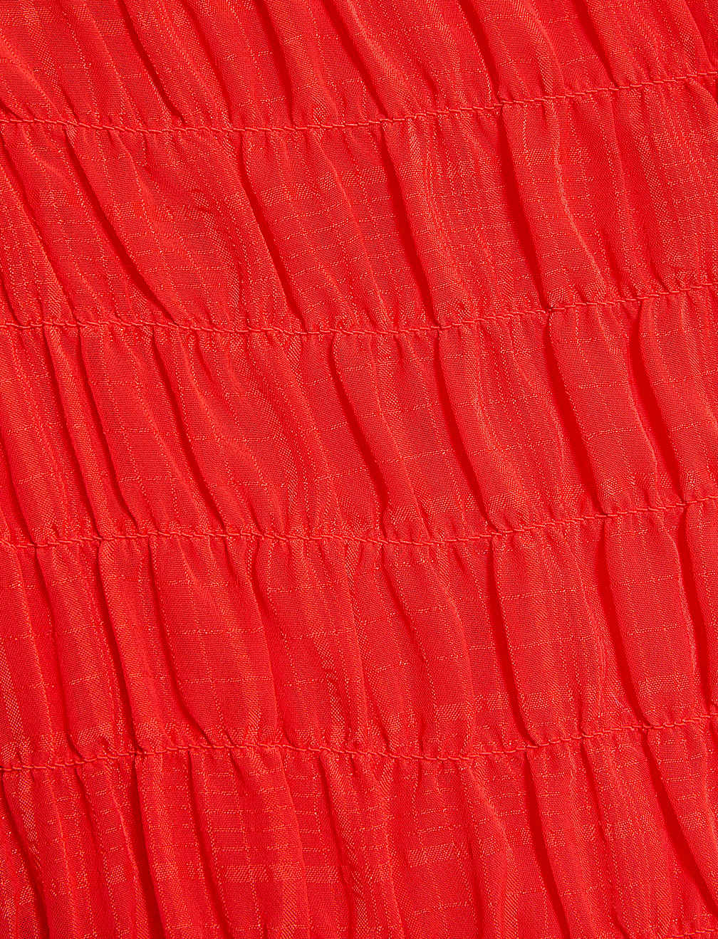 Shirred 3/4 Sleeve Button Through Blouse