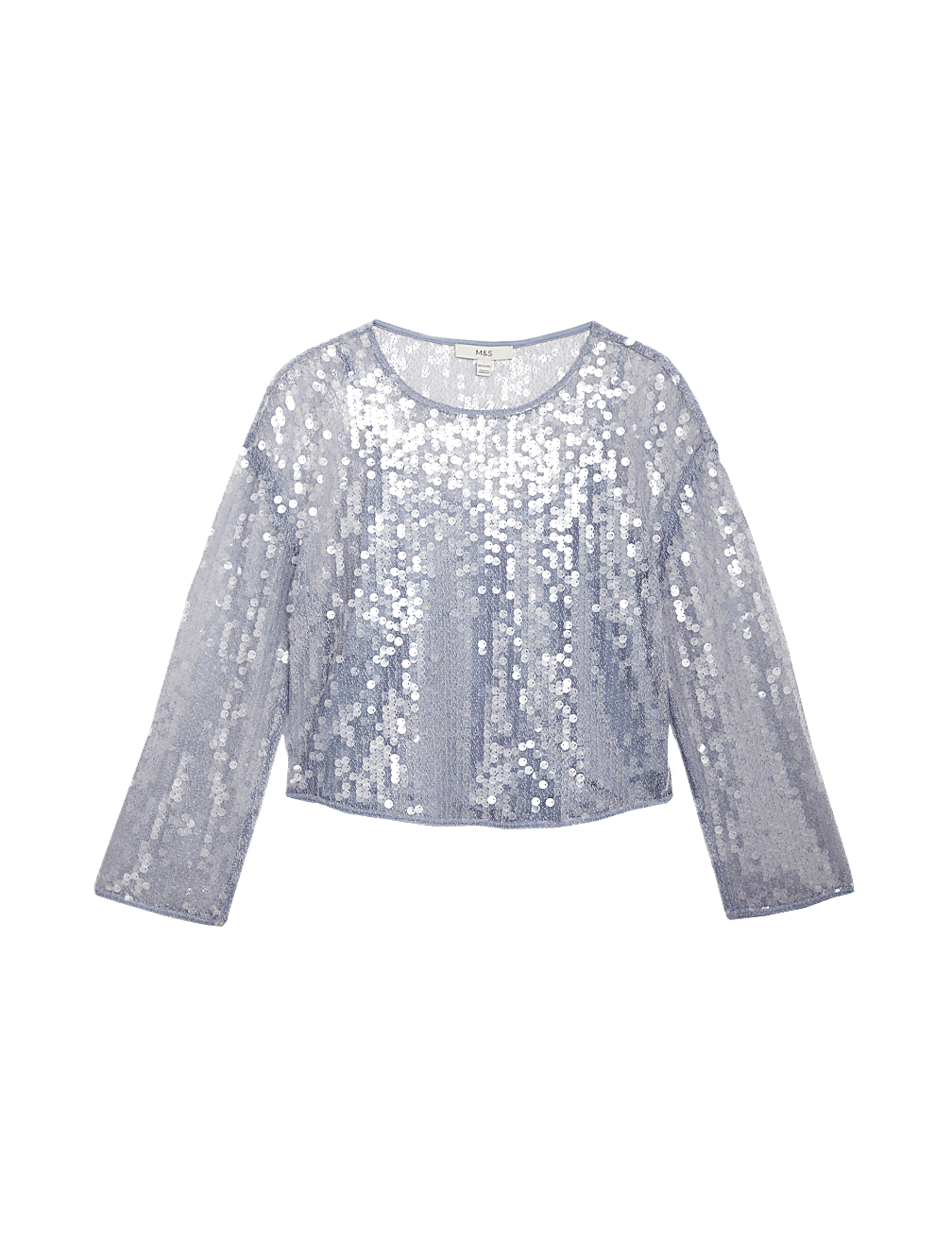Sequin Round Neck Blouse