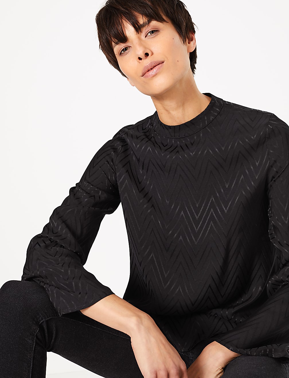 Chevron Woven Top