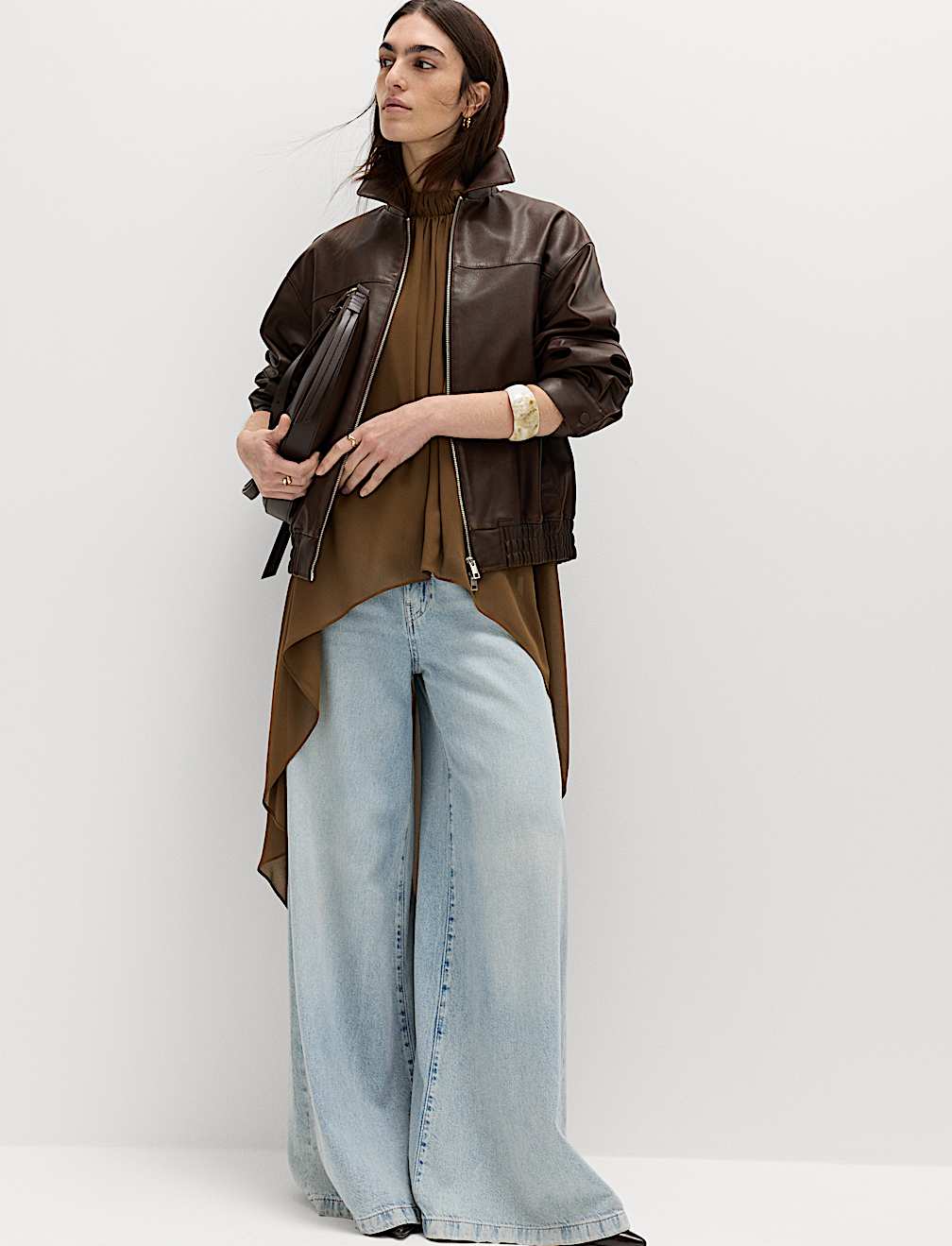 Draped Halter Neck Longline Top