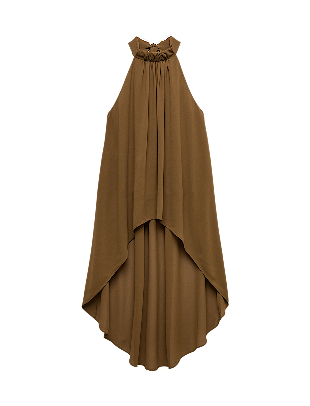 Draped Halter Neck Longline Top