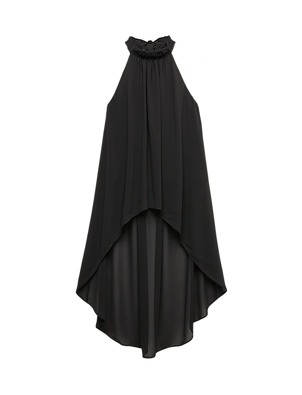 Draped Halter Neck Longline Top