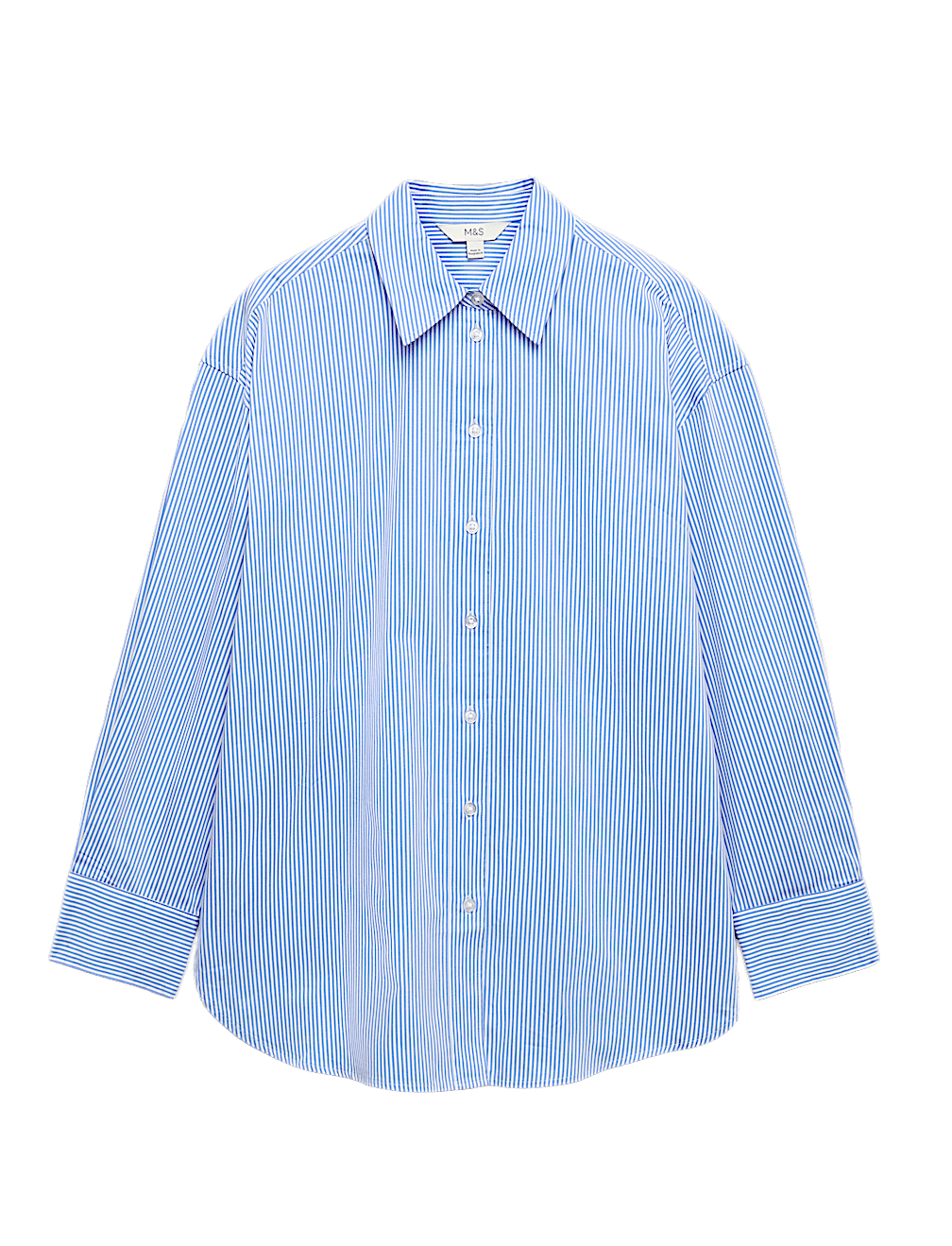 Pure Cotton Striped Oversized Shirt