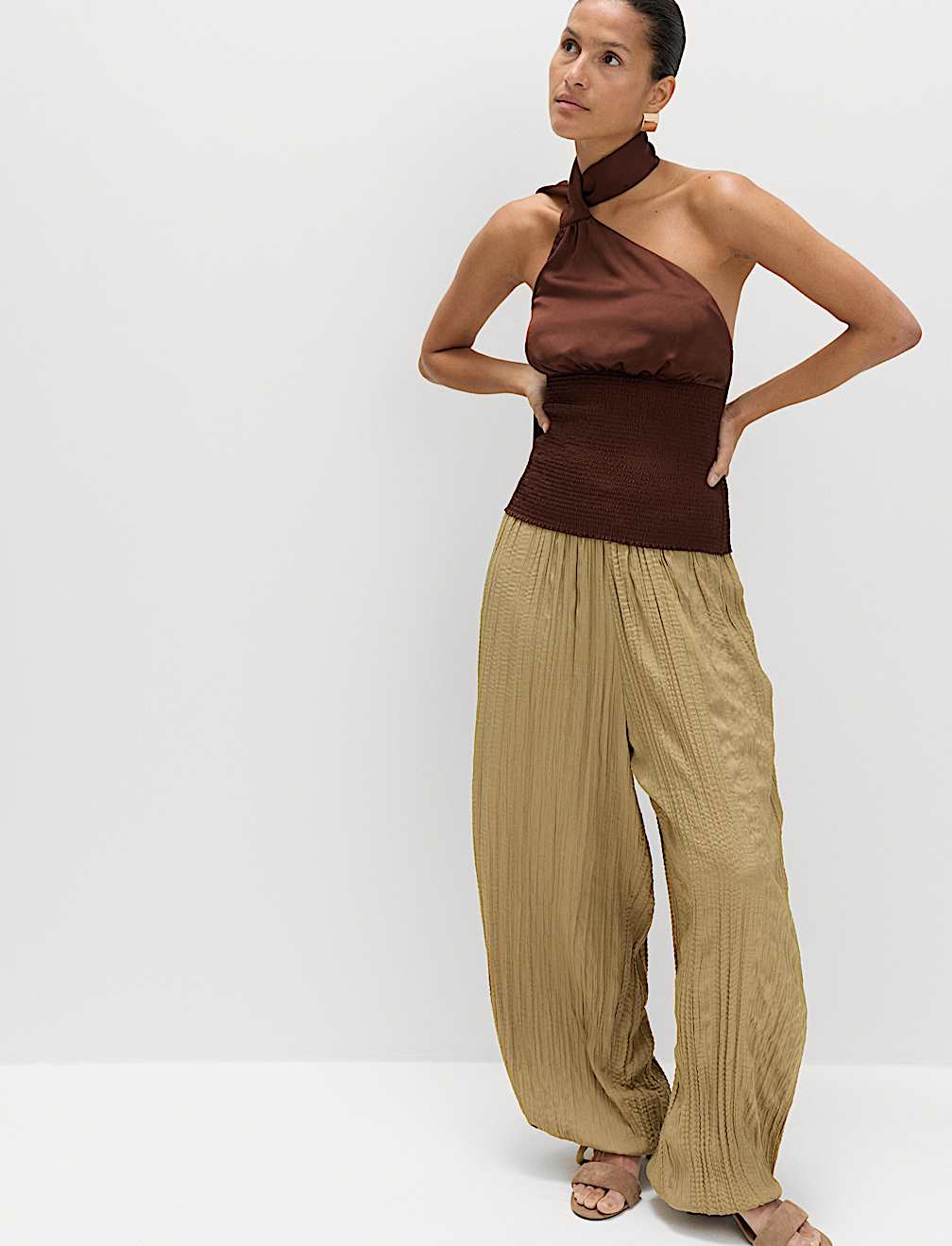 Scarf Neck Detail Top
